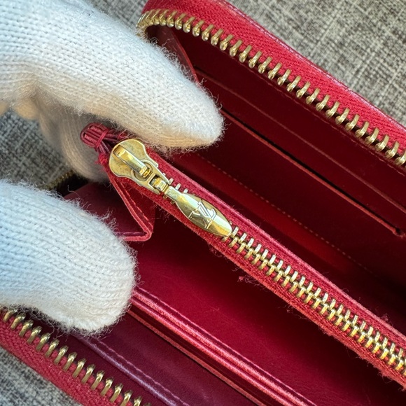Authentic Louis Vuitton Monogram Vernis Red Patent Leather Wallet - Picture 9 of 10